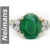 Image 1 : 4.92 ct Emerald & Diamond Ring 14kt Gold