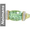 Image 1 : 6.57 ct Green Amethyst & Diamond Ring 14kt Gold