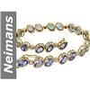 Image 1 : 17.71 ct Tanzanite & Diamond Bracelet 14kt Gold