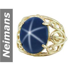 15 ct Star Sapphire Ring 14kt Gold