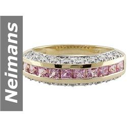 1.70 ct Pink Sapphire & Diamond Ring 14kt Gold