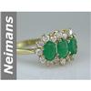 Image 1 : Stunning 1.96 ct Emerald & Diamond Ring 14kt Gold