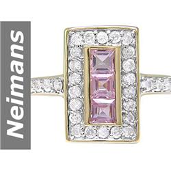 1.17 ct Pink Sapphire & Diamond Ring 14kt Gold