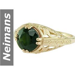 2.20 ct Green Tourmaline Ring 14kt Gold