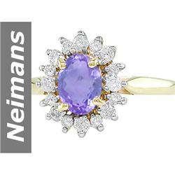 1.11 ct Tanzanite & Diamond Ring 14kt Gold