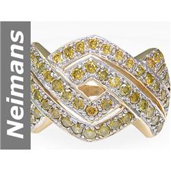 1.30 ct Yellow Diamond Ring 14kt Gold