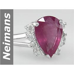 Wow 6.90 ct  Rare Ruby & Diamond Ring 14kt Gold