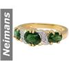 Image 1 : 1.74 ct Green Tourmaline & Diamond Ring 14kt Gold