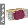 Image 1 : 6.64 ct Ruby & White Sapphire Ring 14kt Gold