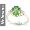 Image 1 : 2.05 ct Green Apatite & Diamond Ring 14kt Gold