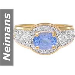 1.77 ct Tanzanite & Diamond Ring 14kt Gold