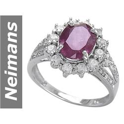 Georgous 3.85 ct Ruby & Diamond Ring 14kt Gold