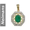 2.63 ct Emerald & Diamond Pendant 14kt Gold