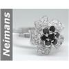 Awesome .49 ct Black & White Diamond Ring 14kt Gold