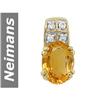 Image 1 : 1.24 ct Citrine & Diamond Pendant 14kt Gold