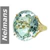 Image 1 : 21.00 ct Green Amethyst Ring 14kt Gold