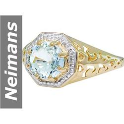 1.00 ct Aquamarine Ring 14kt Gold