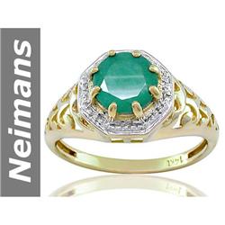 1.70 ct Emerald Ring 14kt Gold
