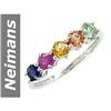 Image 1 : 1.49 ct Blue, Green, Orange, Yellow Sapphire & Ruby Ring 14kt Gold