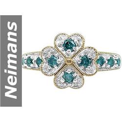 .41 ct Blue Diamond Ring 14kt Gold