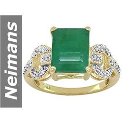 4.69 ct Emerald & Diamond Ring 14kt Gold