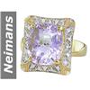 Image 1 : 5.96 ct Rose Pink Amethyst & Diamond Ring 14kt Gold