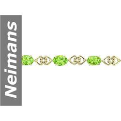 9.90 ct Peridot Bracelet 14kt Gold