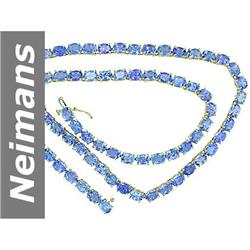 60.00 ct Tanzanite Necklace 14kt Gold
