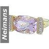 Image 1 : 6.27 ct Rose Pink Amethyst & Diamond Ring 14kt Gold