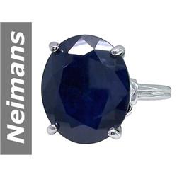 12.51 ct Sapphire & Diamond Ring 14kt Gold