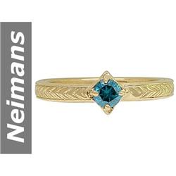 .25 ct Blue Diamond Ring 14kt Gold