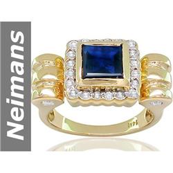 2.88 ct Sapphire & Diamond Ring 14kt Gold