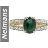 1.52 ct Green Sapphire & Diamond Ring 14kt Gold