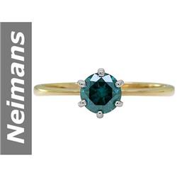 .50 ct Blue Diamond Ring 14kt Gold