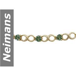 4.50 ct Green Sapphire Bracelet 14kt Gold