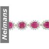 Image 1 : 32.76 ct Ruby & White Sapphire Bracelet 14kt Gold