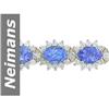 Image 1 : 24.40 ct Tanzanite & Diamond Bracelet 14kt Gold