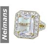 Image 1 : 5.05 ct White Morganite & Diamond Ring 14kt Gold