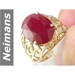 12.80 ct Ruby Ring 14kt Gold