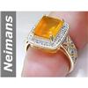 Image 1 : 2.61 ct Fire Opal & Diamond Ring 14kt Gold