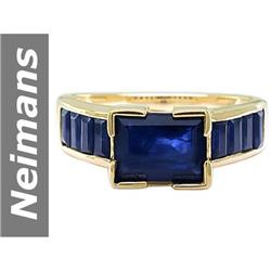 3.78 ct Blue Sapphire Ring 14kt Gold
