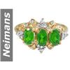 Image 1 : 1.61 ct Chrome Diopside & Diamond Ring 14kt Gold
