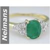 Image 1 : Classic 1.4 ct Emerald & Diamond Ring 14kt Gold $1NR