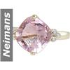 Image 1 : 5.83 ct Rose Pink Amethyst & Diamond Ring 14kt Gold