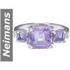 Image 1 : 3.58 ct Amethyst & Diamond Ring 14kt Gold