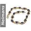 Image 1 : Classy 9.60 ct Blue Sapphire Bracelet 14kt Gold