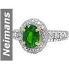 Image 1 : 1.90 ct Chrome Diopside & Diamond Ring 14kt Gold