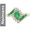 Image 1 : 1.31 ct Emerald & Diamond Ring 14kt Gold