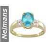 Image 1 : 1.24 ct Apatite & Diamond Ring 14kt Gold