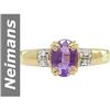 Image 1 : 1.25 ct Amethyst & Diamond Ring 14kt Gold